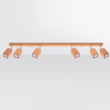 Keke 6 Wooden Ceiling Lamp SOLLUX