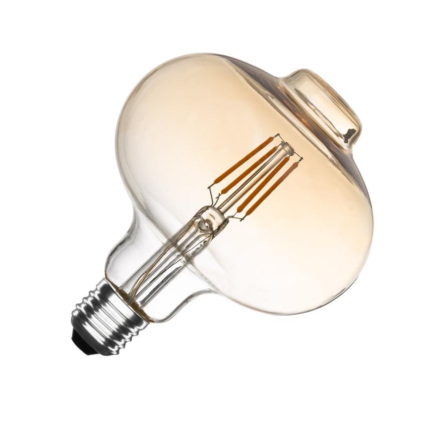 Product of 6W E27 G125 Amber Dimmable Filament LED Bulb 550lm 