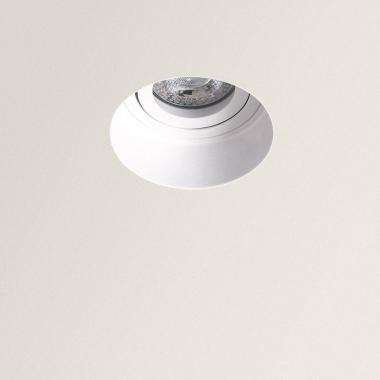 Collerette Downlight Intégration Plâtre/Placo Ronde pour Ampoule LED GU10 Coupe Ø80 mm Trimless