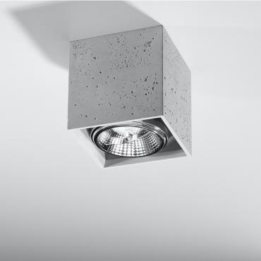 LEDKIA LIGHTING Applique da Soffto Quadrata Doppia Traxim Nero GU10