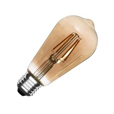 LED-Glühbirne Filament E27 6W 495 lm ST58 Dimmbar Smoke