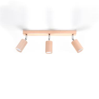 Berg 3 Wooden Ceiling Lamp SOLLUX