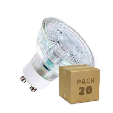 Product van Pack 20st LED GU10 SMD Glas 7W Helder Wit