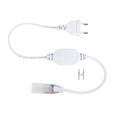 Kabel z Prostownikiem do Neona LED 7.5 W/m Jednokolorowego 220V AC 60 LED/m Półokrągła 180º IP67 na Zamówienie Cięcie co 100 cm