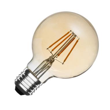 Żarówka Filament LED E27 6W 600 lm Ściemnialna G80 Gold