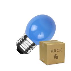 Product Pack of 4u E27 G45 3W LED Bulbs in Blue 300lm