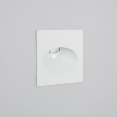 Segnapasso Esterni LED 3W Incasso Parete Quadrato Bianco Coney