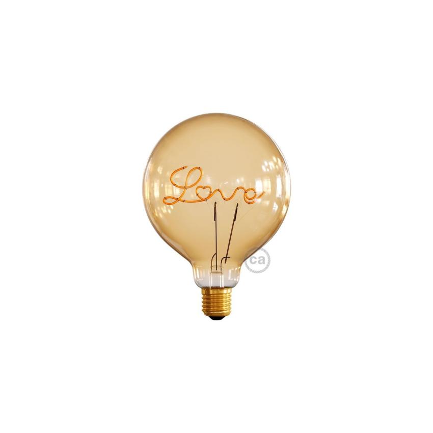 Product of 5W E27 G125 250 lm Creative-Cables Love Dimmable Filament LED Bulb CBL700232