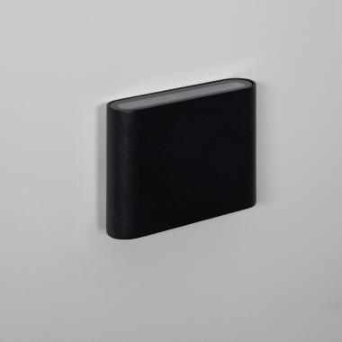 Zeus 6W Outdoor Double Sided Illumination Square Black LED Wall Lamp