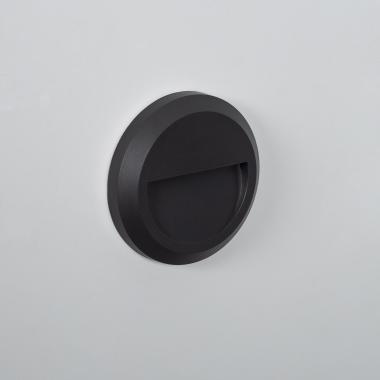 Edulis 1W Round Outdoor LED Wall Light in Anthracite