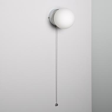 Orbit Silver Metal & Glass Wall Lamp