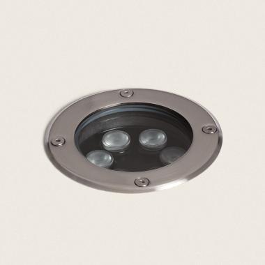 Spot LED Extérieur Solide Encastrable au Sol Inox 6W