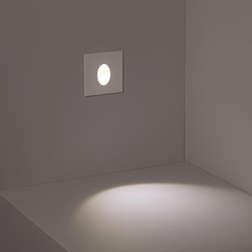 Produkt od Nástěnné Zápustné 1W LED Svítidlo Adam Čtvercové v Bílé