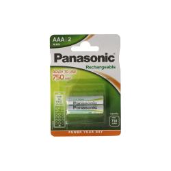 Product Blisterverpakking met 2 Oplaadbare Batterijen voor Draadloze Telefoons  1,5V AAA PANASONIC HHR-4MVE/2BD 