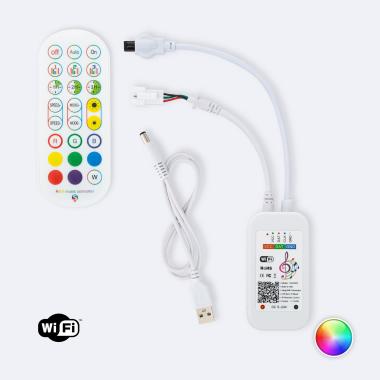 Contrôleur Variateur Tuya Wifi Ruban LED RGB Numérique SPI 5-24V DC Avec Télécommande IR