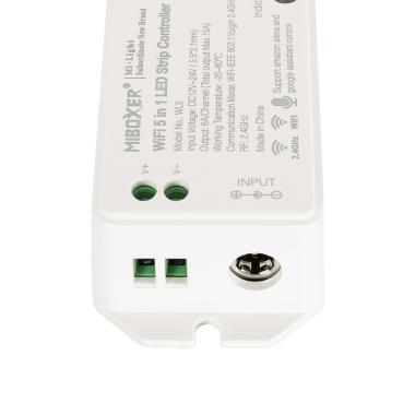 Prodotto da Controller Regolatore LED Wi-Fi 5 in 1 per striscia LED monocolore/CCT/RGB/RGBW/ RGBWW 12/24V DC MiBoxer 