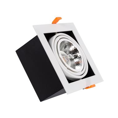 Podhledové LED Svítidlo 15W Výklopné Čtvercové AR111 Kardan Výřez 165x165 mm