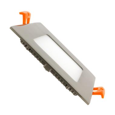 Dalle LED 6W Carrée Extra-Plate Coupe 105x105 mm Argentée