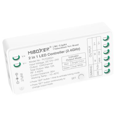 Controller Dimmer LED Einfarbig/CCT 12/24V DC MiBoxer FUT035S+ kompatibel mit Taster