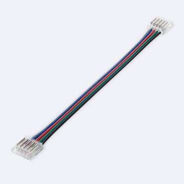 Product Double Hippo Connector with Cable for 24V DC RGBW COB LED Strip 12mm Wide IP20
