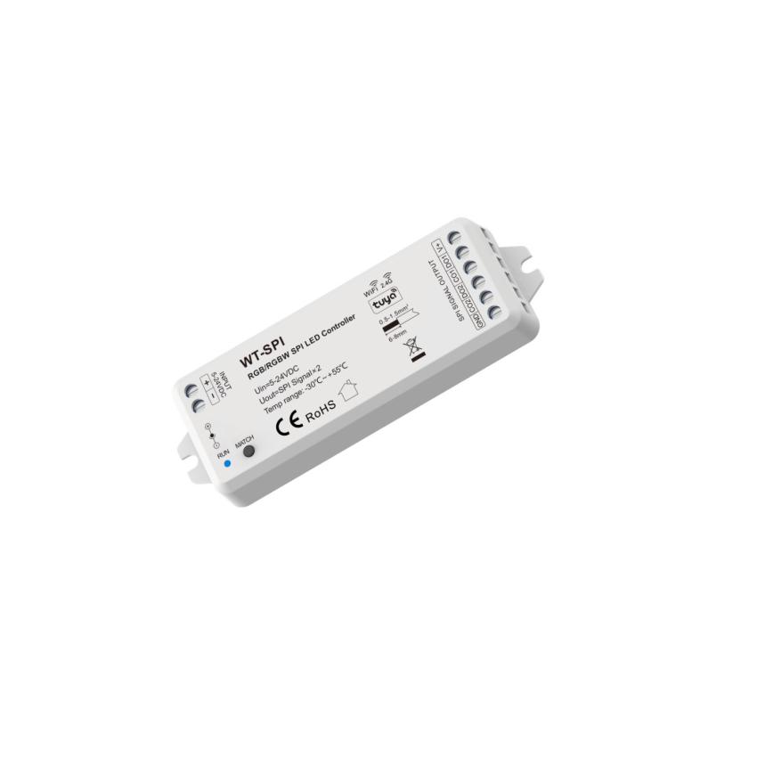Produit de Contrôleur Variateur Ruban LED RGB/RGBW Digital SPI compatible avec WiFi et Télécommande RF 