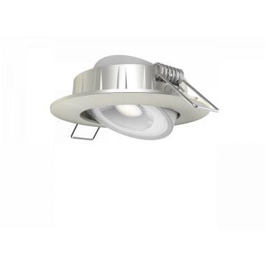 Spot Downlight LED 5W Orientable Rond Coupe Ø 68 mm Nickel Brossé