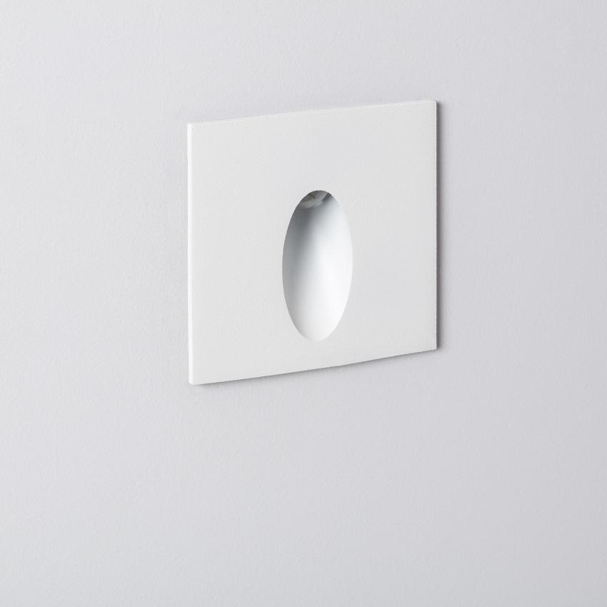 Produkt von LED-Wandleuchte Aussen 3W Einbau Quadratisch Weiss Oval Wabi