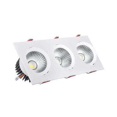 Spot LED Downlight Rectangulaire Triple New Madison 45W Coupe 400x120 mm