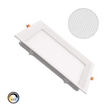 Pannello Downlight LED 20W Quadrata CCT Microprismatica LIFUD Foro 200x200 mm