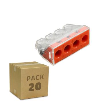 Product Pack of 20 Quick Connectors with 4 Inputs 2.5-6.0 mm²