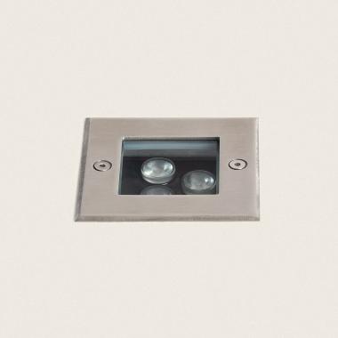 3W Utopia Outdoor Square Recessed Ground Spotlight