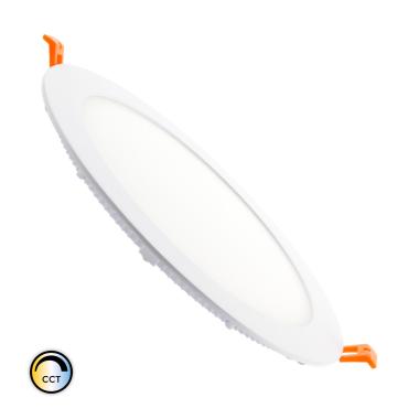 Pannello Downlight LED 18W Circolare SwitchCCT Foro Ø 205 mm Compatibile con Telecomando RF V2