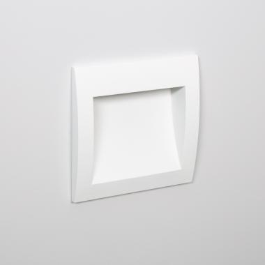 Segnapasso per Esterno LED 4W Incasso Parete Quadrato Bianco Natt