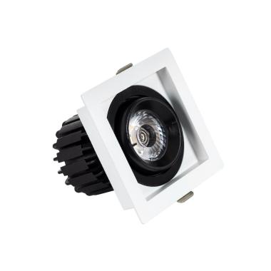 Faretto Downlight LED 7W COB Orientabile 360º Quadrato Foro 82x82mm CRI90 Expert Color No Flicker