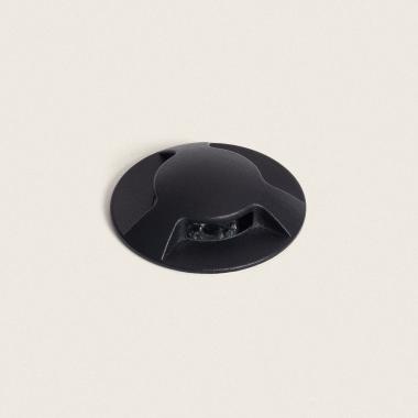 3W Letso 3L Outdoor Recessed Ground Spotlight in Black