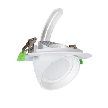 LED-Downlightstrahler Schwenkbar Rund 38W OSRAM 120 lm/W Weiss LIFUD No Flicker