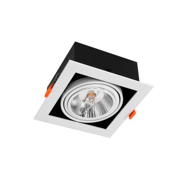 Podhledové LED Svítidlo 12W Výklopné Čtvercové AR111 Kardan Výřez 165x165 mm