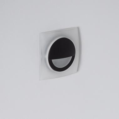 3W Occulare Square Aluminium LED Step Light in Black
