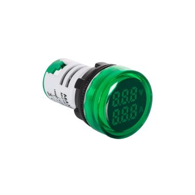 Verlichte Voltmeter 20-500V & Ampèremeter 0-100A Ø22mm