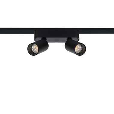 48v 10W Magentic Single Phase Track 25mm Super Slim Double LED Spotlight CRI90 in Black UGR16