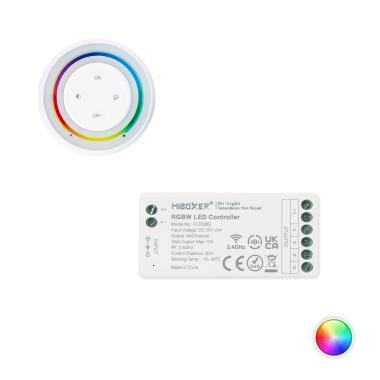 MiBoxer 12/24V DC RGBW LED Dimmer + MiBoxer Rainbow Round RF Remote Control
