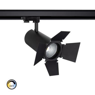 Reflektor LED New D'Angelo Czarny 40W CCT LIFUD Cinema do Szyn Trójfazowych