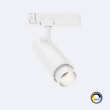 Faretto LED Fasano Bianco 30W Cilindro Regolabile CCT No Flicker per Binario Trifase