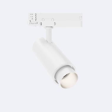 30W Fasano Dimmable Cylinder LED Spotlight for 3-Circuit Track in White