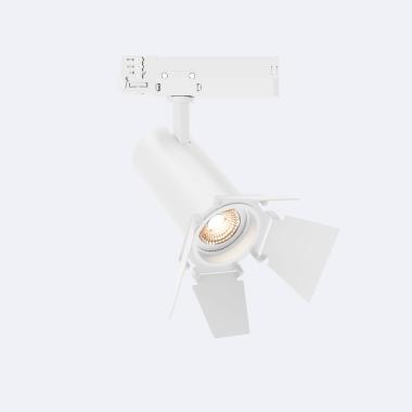 30W Fasano Cinema No Flicker Dimmable LED Spotlight for Three Circuit Track in White