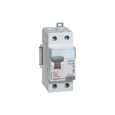 Interrupteur Différentiel DX³ Industriel 2P-30mA 10kA Class AC Hpi Haute Immunité 40A LEGRAND 411591