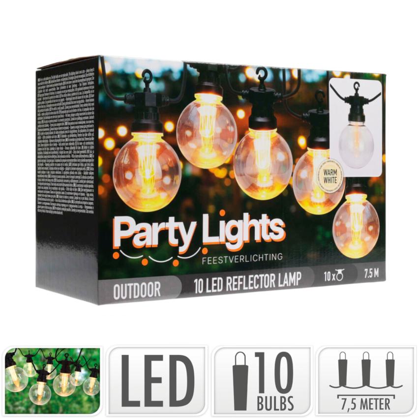 Produkt od 7,5m Solární Venkovní LED Světelná Girlanda Corbera 10 LEDS 