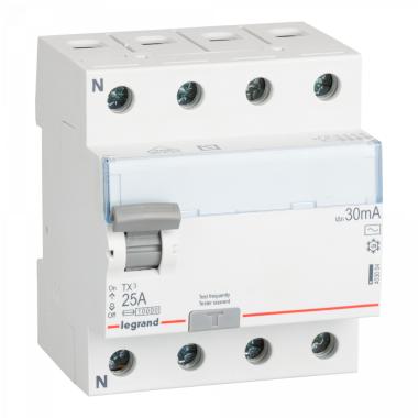 Product Interrupteur Différentiel TX³ Industriel 4P-30mA Class AC 25-40A 10kA LEGRAND 403004