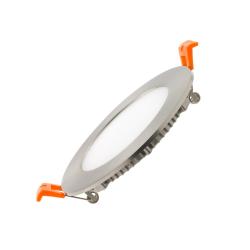 Product Dalle LED 6W Ronde Extra-Plate Coupe Ø 110 mm Argentée