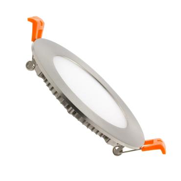 Product Dalle LED Ronde Extra-Plate 6W Argentée Coupe Ø 110 mm